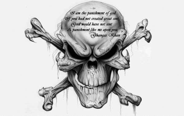 skull cross bones evil