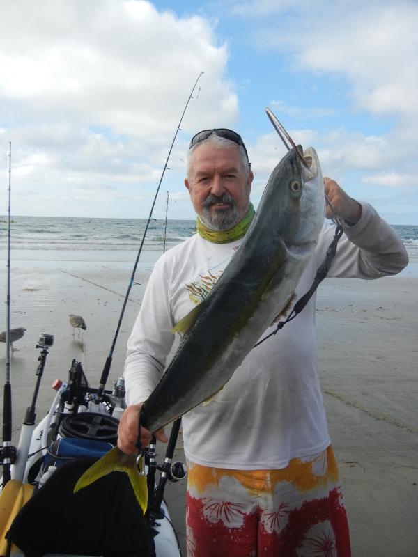 First kayak Yellow Tail at the landing 10-25-14