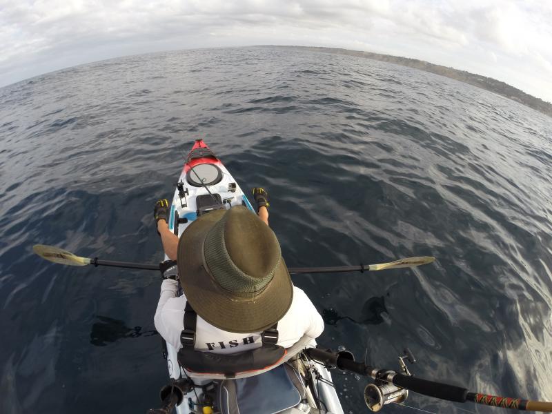 First trip out to LJ in the Cuda 14, 10/19/15, stability is not as good as the X Factor so had to straddle hull for better balance in rough seas.