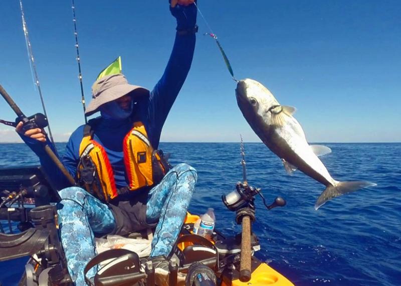 A rabbitfish on a vertical jig.