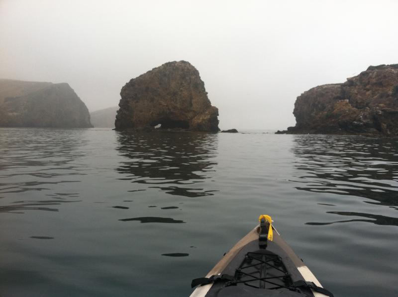 Short paddle from scopions to fishing grounds. MPLA ends just on other side of rocks. A very cool place to be.. Camp a 1/4 mile inland but you leave kayak on the beach so u just wake up walk down to the beach and go.